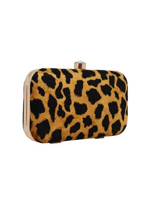 gold velvet box clutch - 16466007 - Standard Image - 4