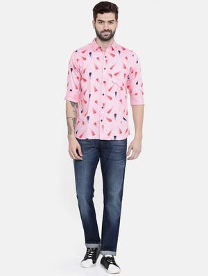 pink printed casual shirt - 16466191 - Standard Image - 4