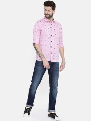 pink printed casual shirt - 16466197 - Standard Image - 4