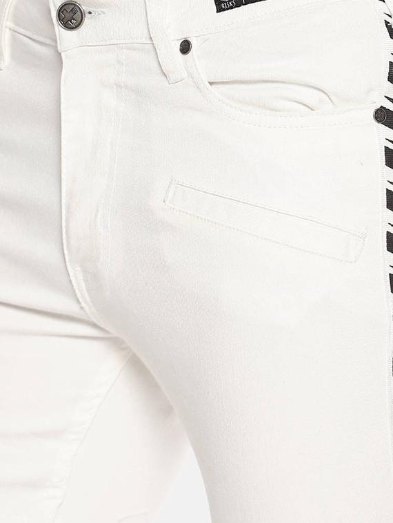 white side tape distressed denim jeans - 16466359 - Zoom Image - 4