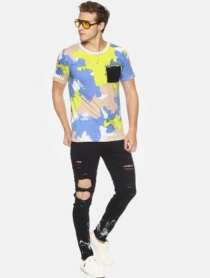 black printed distressed jeans - 16466360 - Standard Image - 4
