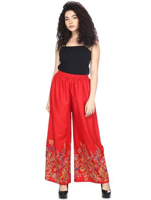 high rise floral hem palazzo - 16467684 - Standard Image - 4