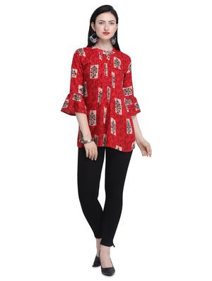 printed a-line kurti - 16470240 - Standard Image - 4