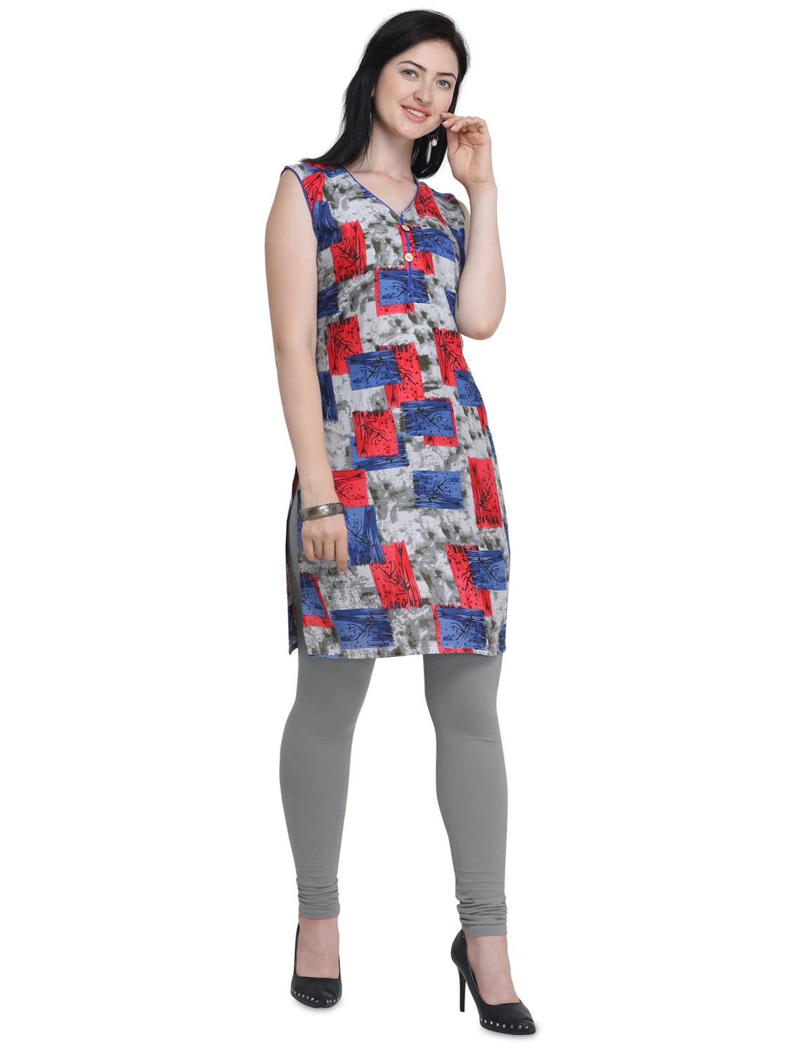 printed straight kurti - 16470247 - Zoom Image - 4