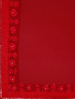ribbon embroidered border saree with blouse - 16470298 - Standard Image - 4