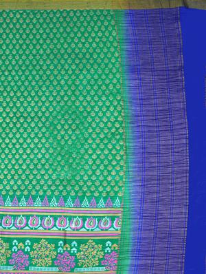 printed banarasi saree with blouse - 16471544 - Standard Image - 4