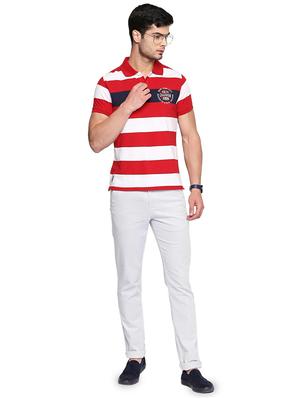 white printed chinos - 16472382 - Standard Image - 4