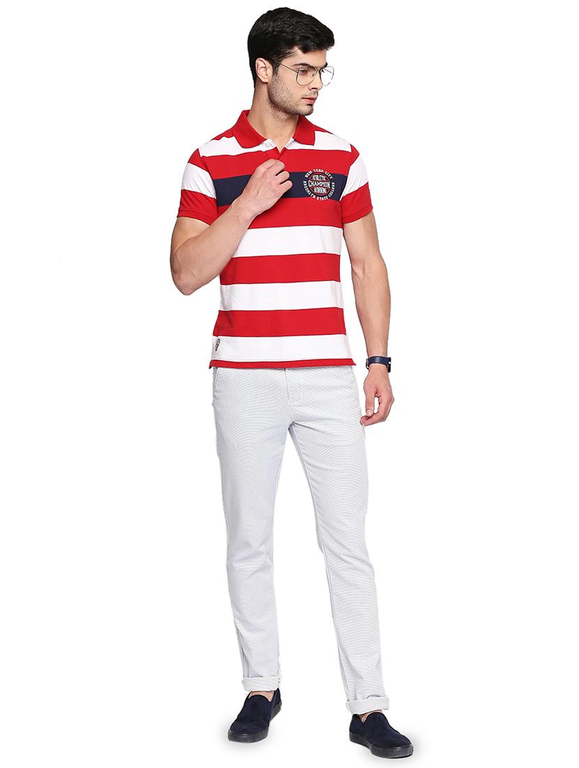 white printed chinos - 16472382 - Zoom Image - 4