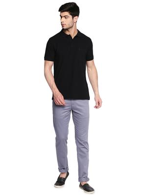 blue solid chinos - 16472386 - Standard Image - 4