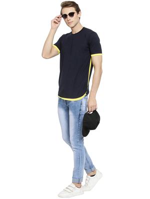 navy blue solid t-shirt - 16472659 - Standard Image - 4