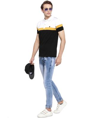 black color block polo t-shirt - 16472667 - Standard Image - 4