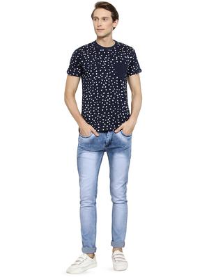 navy blue printed pocket t-shirt - 16472692 - Standard Image - 4