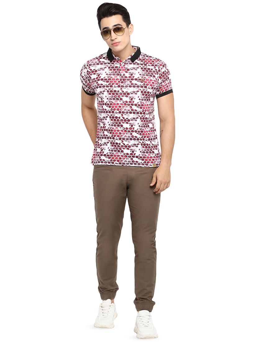 red printed collared t-shirt - 16472698 - Zoom Image - 4