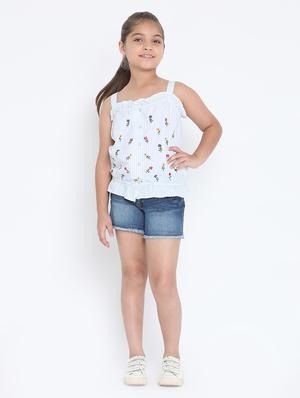 frill trim floral embroidered top - 16472928 - Standard Image - 4