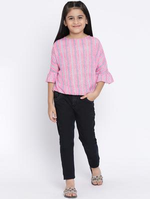 bell sleeve striped top - 16472933 - Standard Image - 4