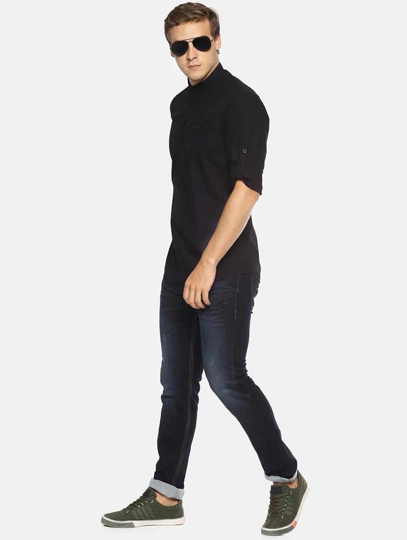 navy blue light washed denim jeans - 16472972 - Zoom Image - 4