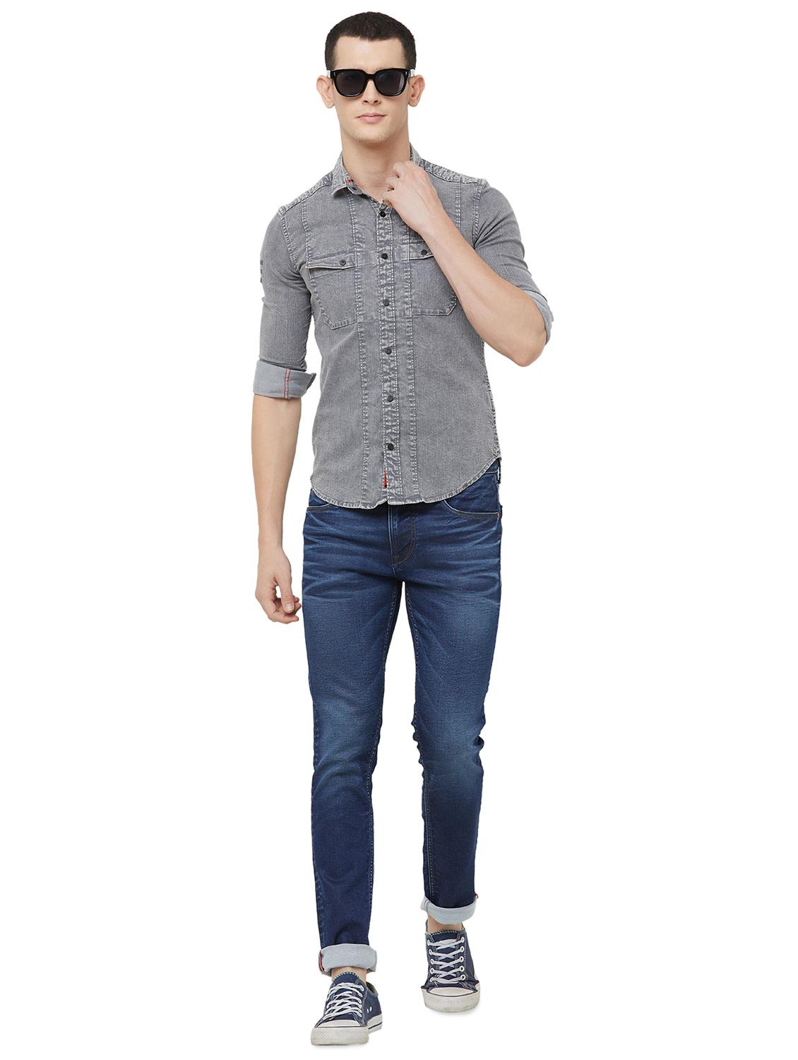 blue light washed denim jeans - 16473189 - Zoom Image - 4