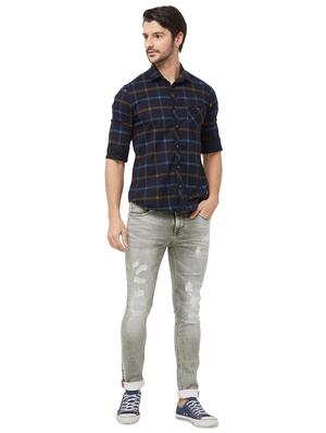 grey heavy washed ripped denim jeans - 16473233 - Standard Image - 4
