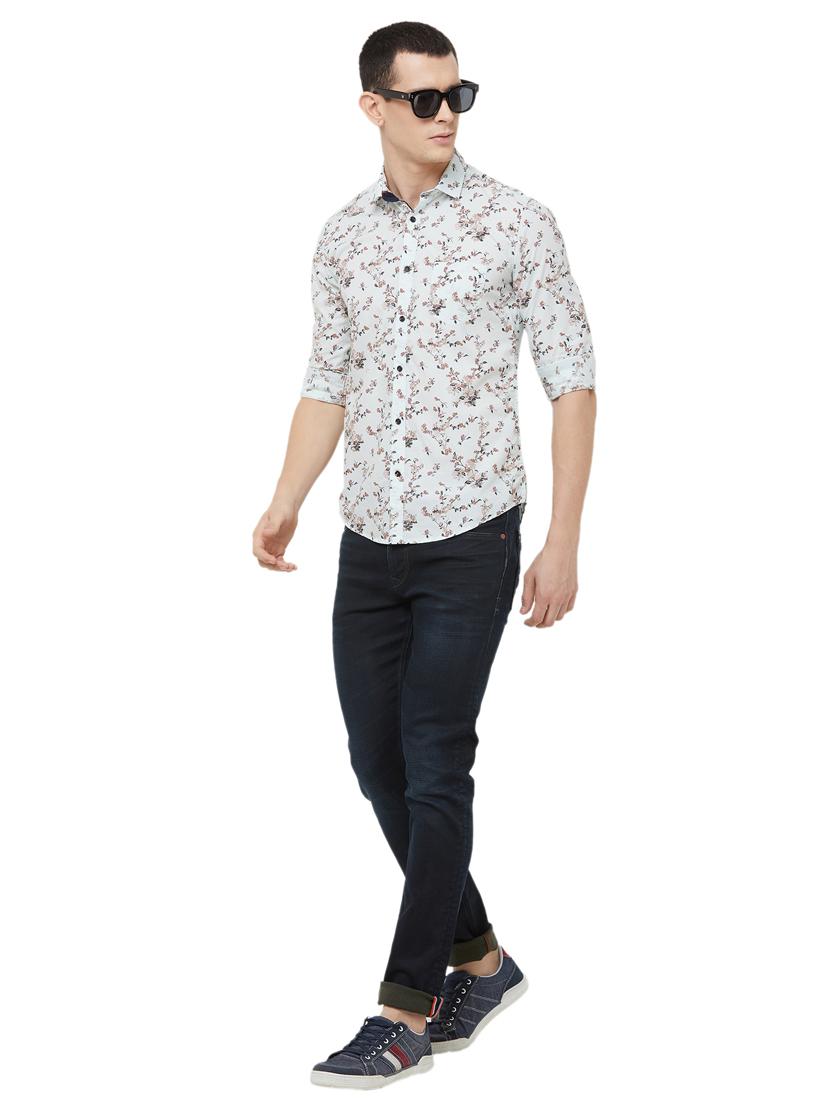green floral print casual shirt - 16473404 - Zoom Image - 4