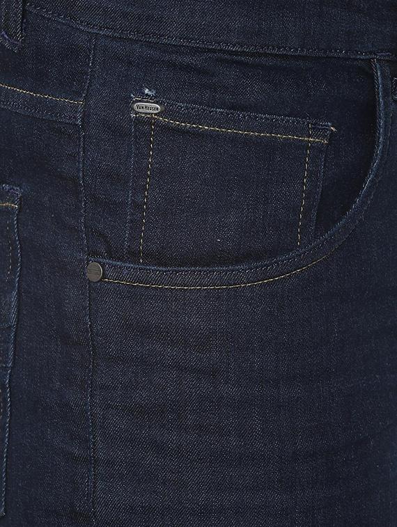 navy blue solid plain jeans - 16473875 - Zoom Image - 4