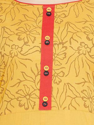 block printed anarkali kurta - 16475857 - Standard Image - 4