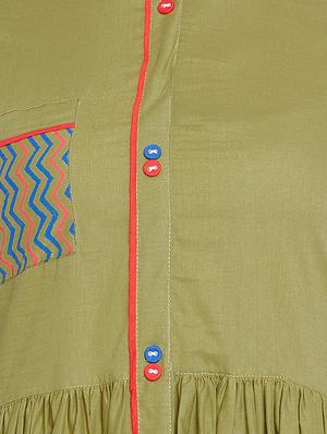 block printed flared kurta - 16475858 - Standard Image - 4