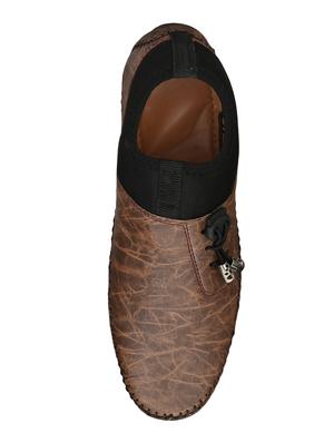PALK LOUIS brown leatherette slipons - 16477157 - Standard Image - 4