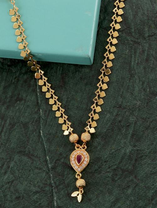 gold plated chain necklace - 16477383 - Standard Image - 1
