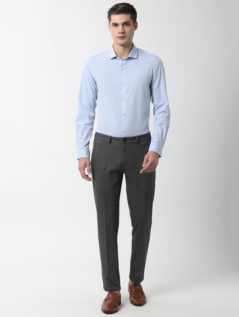 blue self design formal shirt - 16479175 - Zoom Image - 4