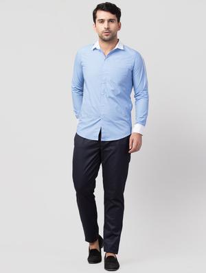 light blue striped casual shirt - 16479399 - Standard Image - 4