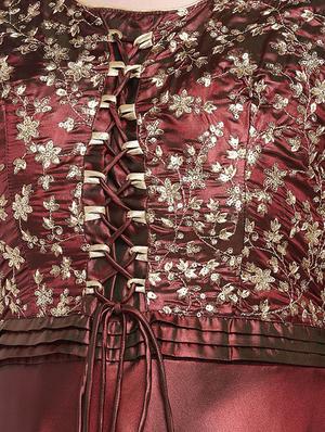 embroidered a-line gown - 16482602 - Standard Image - 4
