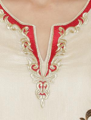 embroidered straight kurta - 16482676 - Standard Image - 4