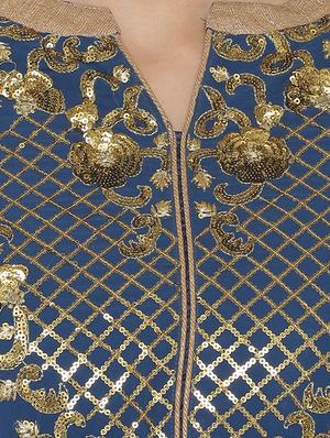 embroidered straight kurta - 16482683 - Standard Image - 4
