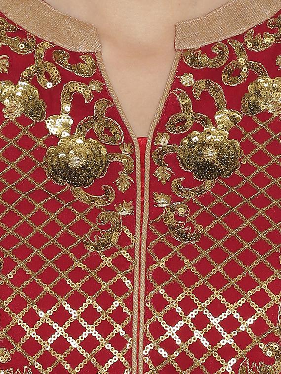 embroidered straight kurta - 16482684 - Zoom Image - 4