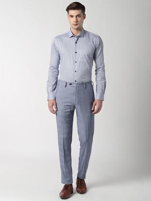 blue cotton formal shirt - 16482944 - Standard Image - 4