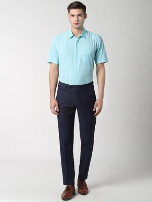 blue checkered formal shirt - 16482951 - Standard Image - 4