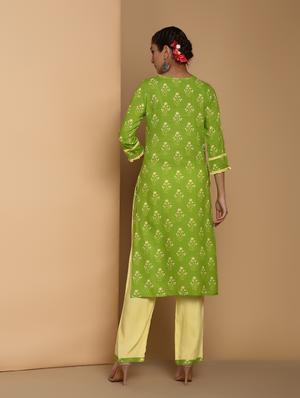 embroidered kurta pant set - 16483196 - Standard Image - 4