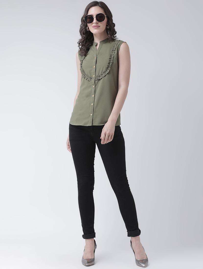 frill detail solid shirt - 16483264 - Zoom Image - 4