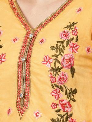 embroidered unstitched palazzo suit - 16483691 - Standard Image - 4