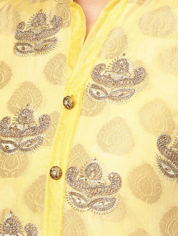 embroidered unstitched straight pant suit - 16483692 - Zoom Image - 4