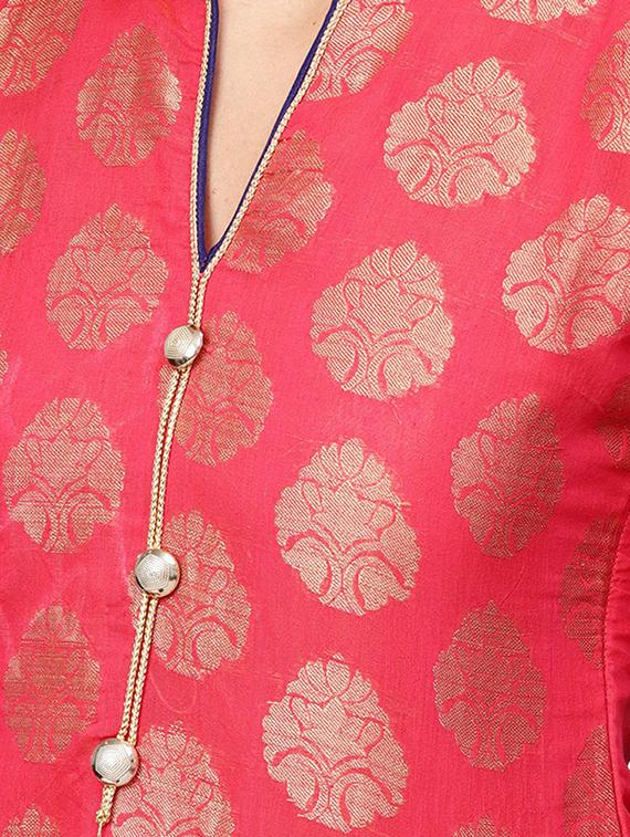 zari motifs unstitched palazzo suit - 16483693 - Zoom Image - 4