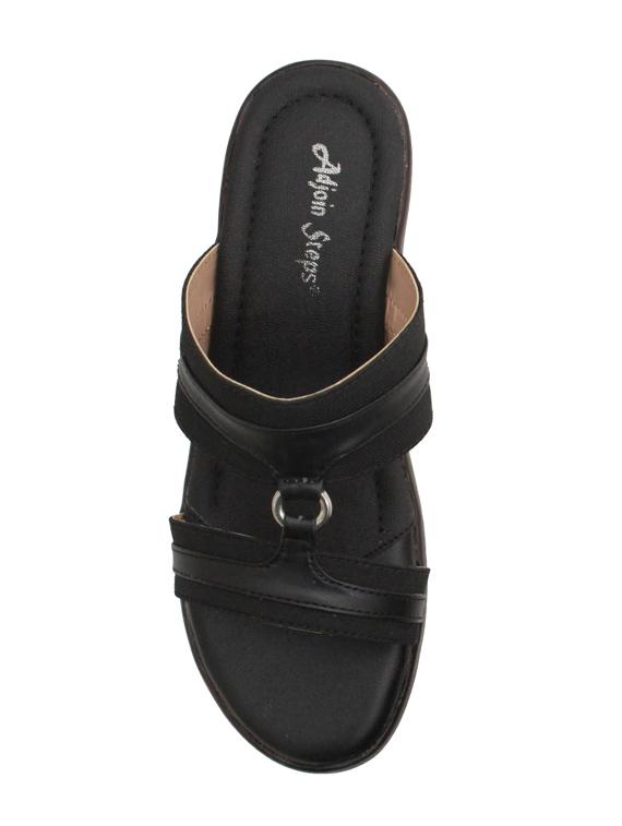 black slip on sandals - 16483750 - Zoom Image - 4