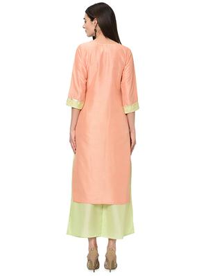 foil printed kurta palazzo with dupatta suit set - 16483969 - Standard Image - 4