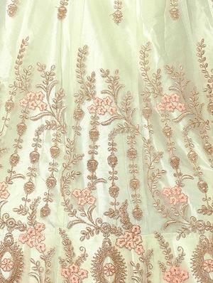 gold embroidered a-line lehenga - 16484098 - Standard Image - 4