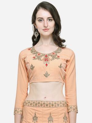 embroidered a-line lehenga - 16484174 - Standard Image - 4