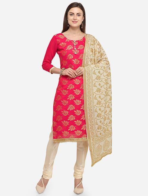 brocade suit unstitched suit - 16484407 - Standard Image - 1