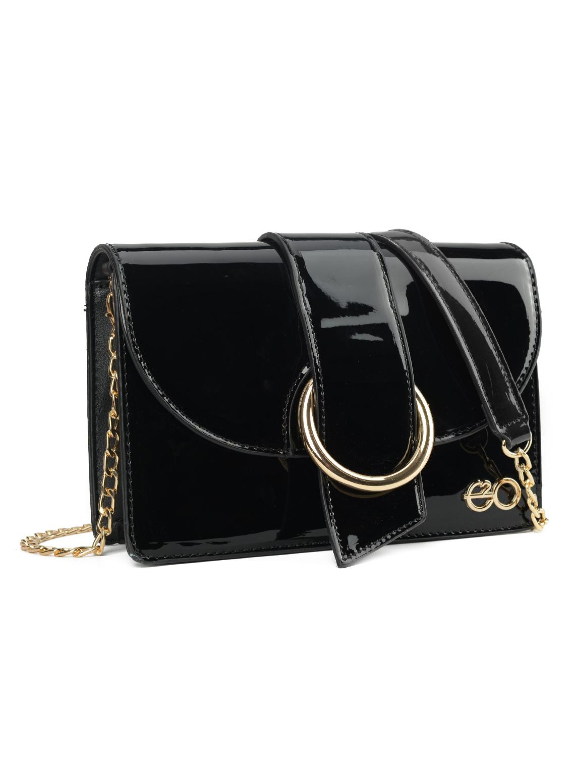 black leatherette (pu) regular sling bag - 16484516 - Zoom Image - 4