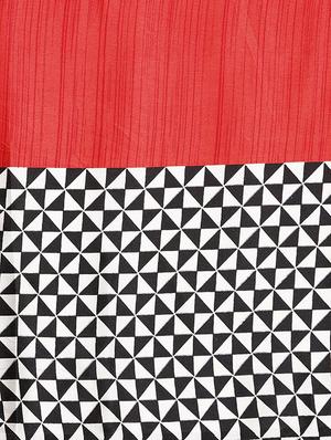 Half & half printed saree with blouse - 16484604 - Standard Image - 4