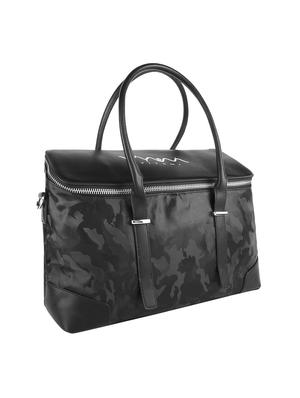 black leatherette (pu) duffel handbag - 16484832 - Standard Image - 4
