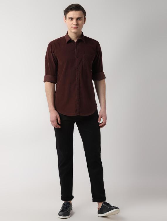 red solid corduroy shirt - 16485724 - Zoom Image - 4